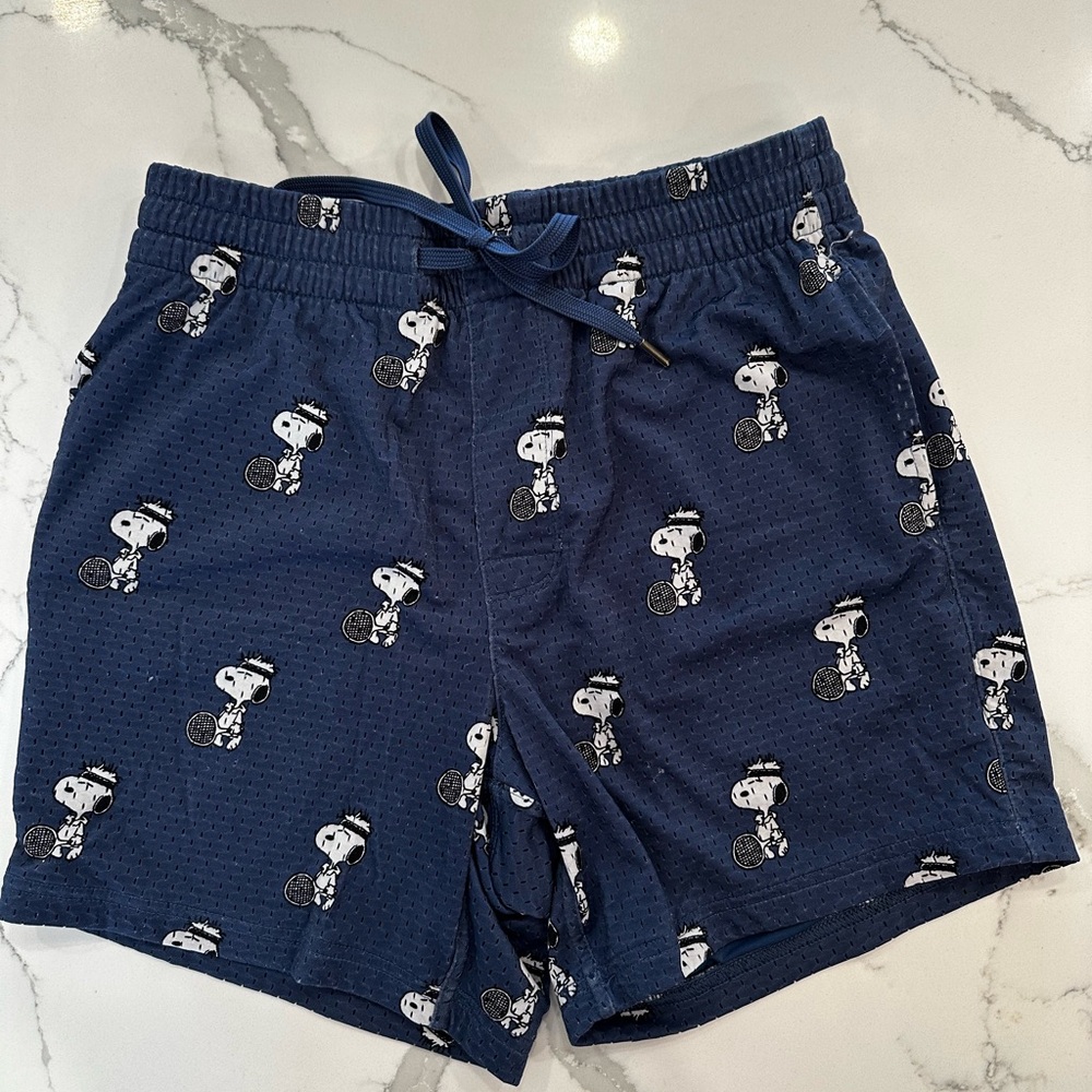 American Eagle Navy Snoopy Lounge Shorts